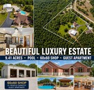 Private 9.41-Acre Estate with Resort-Style Pool, 60x60 Shop & Guest Apartment!